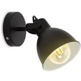 B.K.Licht LED Wandlampe Spot Retro Industrial Design Vintage Wandleuchte matt schwarz