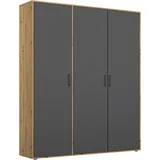 Rauch Wäscheschrank VOYAGER 140 x 194 x 53 cm Grau