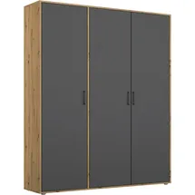 Rauch Wäscheschrank VOYAGER 140 x 194 x 53 cm Grau