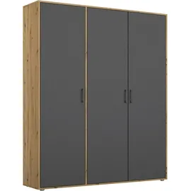Rauch Wäscheschrank VOYAGER 140 x 194 x 53 cm Grau