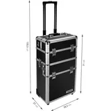 Werkzeug Trolley Werkzeugtrolley Werkzeugkasten Werkzeugkoffer Trolley - Schwarz-Silber