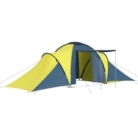 vidaXL Campingzelt 6 Personen Blau und Gelb