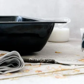 ICQN Backblech Set 455 × 375 × 30 & 60 mm Extra Tiefe, Kompatibel mit Bosch, Siemens, Constructa & Neff, Emaillierte Backbleche für Backofen & Herd