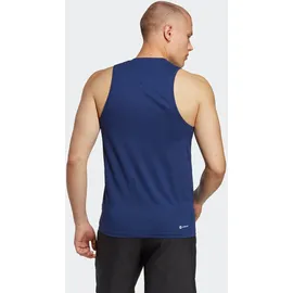 adidas Tanktop ADIDAS PERFORMANCE "TRAIN ESSENTIALS FEELREADY TRAINING SLEEVELESS", Damen, Gr. M, blau (dunkelblau, weiß), Single Jersey, Obermaterial: 70% Polyester, 30% Baumwolle, clean, tiefer Rundhals, Tops Tanktop