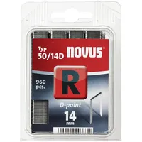 Novus Flachdrahtklammern 14 mm, mit D-Spitze, 960 Klammern, Typ
