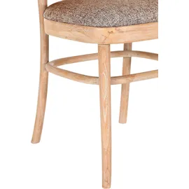 GUTMANN FACTORY Polsterstuhl GUTMANN FACTORY, beige (natur, natur), 1 Stk., Flachgewebe meliert, 100% Polyester;Recycled Teak, grau gewaschen, Stühle, Polsterstuhl