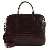 LANCASTER Herren Croco Homme Stofftasche, Marron - Einheitsgröße