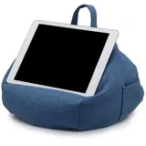 Tablet Ständer Kissen Kissenständer Buchkissen Soft Tablet Computer Kissenhalter Tragbarer Tablet Ständer Multi-Angle Pillow Lap Stand mit Seitentasche für Tablets Phones Books