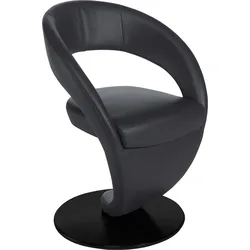 K+W Komfort & Wohnen Drehstuhl »Wave«, Design-Drehstuhl, schwarzer Drehteller K+W Komfort & Wohnen nero + Drehteller in Metall schwarz Struktur