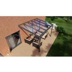GARDENDREAMS Terrassenüberdachung »Easy Edition«, Breite: 400 cm, Dach: Glas, anthrazitgrau