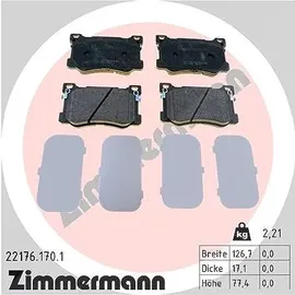 ZIMMERMANN Bremsbelagsatz, Scheibenbremse