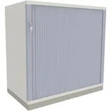 FM Büromöbel Rollladenschrank Kunststoff 80 cm grau