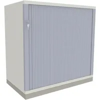 FM Büromöbel Rollladenschrank Kunststoff 80 cm grau