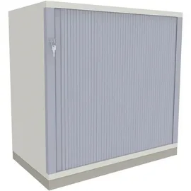 FM Büromöbel Rollladenschrank Kunststoff 80 cm grau