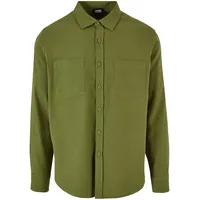 URBAN CLASSICS Flanell Langarmhemd New Olive 4XL