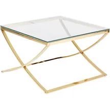 Beliani Couchtisch Gold Edelstahl 70 x 70 x 45 cm