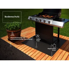 Tulup Grillmatte 100 x 100 cm Metall Schwarz