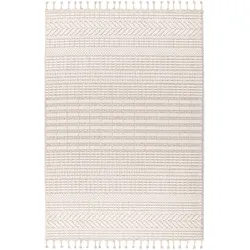 Kayoom Teppich Reef 125 – robuster Kurzflorteppich, Elfenbeinfarben, 80 × 150 cm