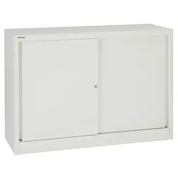 BISLEY Schiebetürenschrank ECO, SD12081S696 verkehrsweiß 1 Fachboden 120,0 x 43,0 x 83,9 cm