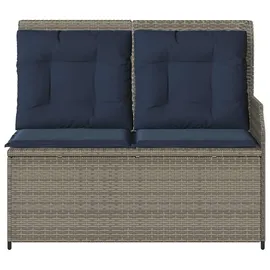 vidaXL Gartenbank 1-tlg 220 x 60 x 85 cm Grau/Marineblau
