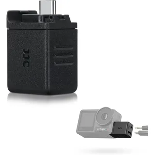 JJC 3,5-mm-Audio-Adapter für DJI Osmo Action 4 – erweiterte USB-C-Schnittstelle und Audio-Mikrofon-TRS-Stecker zum Laden und 3,5-mm-Mikrofoneingang