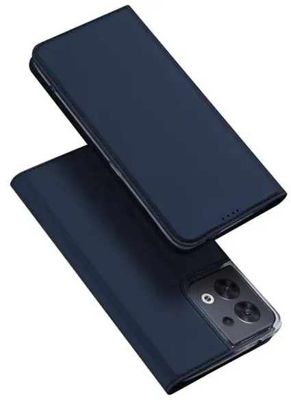 Skin Pro Case Oppo Reno 8 Flip Cover Card Wallet Stand Blue
