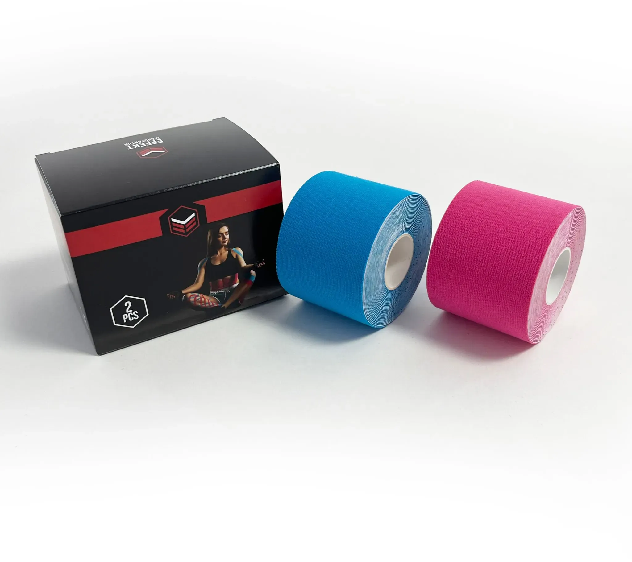 Effekt Manufaktur Kinesiologie Tape – 500 x 5 cm in blau und pink Bandage(s) 2 St