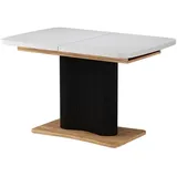 Vicco Esstisch Fenaro, Weiß/Goldkraft Eiche, 120 x 80 cm ausziehbar