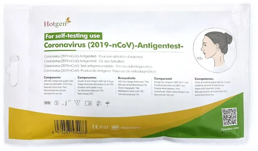 10x Coronavirus (2019-nCoV) Antigentest Laien Hotgen 10 St