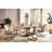 OTTO home Essgruppe OTTO HOME "Altona", Esstisch ausziehbar plus 6 Stühle, TOPSELLER", eiche, beige, beige, schwarz, Microfaser, Synchron-Auszug, Sitzmöbel-Sets, Essgruppe, Säulentisch 140-180x90 cm, Stuhl mit Federkorb, 140 kg belastbar