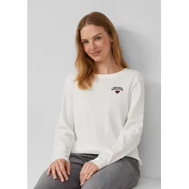 s.Oliver Verkürztes Longsleeve mit Stickerei-Detail - 36