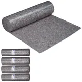 relaxdays Malervlies 5 x Malervlies 270g/m2 1x50 m grau