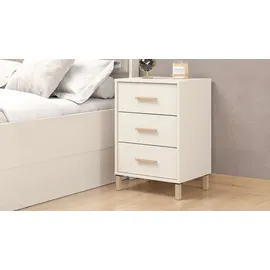 Home Affaire Nachtkommode HOME AFFAIRE "Belfort Nachtschrank Nachttisch Made in Europe", weiß (cashmere), B:48cm H:71cm T:40cm, Spanplatte, Sideboards, mit 2 oder 3 Schubladen, FSC-zertifizierter, Trendfarbe cashmere