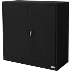ML-Design Büroschrank Stahlschrank Aktenschrank Metallschrank 90x40x90 cm Schwarz