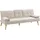 Homcom Schlafsofa, 3-Sitzer-Schlafcouch mit Klappbarem Tisch, Becherhalter, Bettsofa mit Leinenoptik, im Skandi-Design, bis 250 kg Belastbar, für