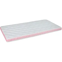 Dormir Matratze für Baby & Kinder 60 x 120cm , Höhe 8cm , Anpassung durch atmungsaktivem Komfortschaum , Allergiker geeignet , Pink