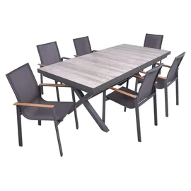 Garden Pleasure Rana/Silea Set 7-tlg. Dunkelgrau/Grau