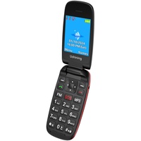 CHAKEYAKE Seniorenhandy ohne Vertrag, Klapphandy Mobiltelefon mit Großen Tasten, 2G GSM Handy für Senioren mit 1.7 Zoll Farbdisplay, Dual SIM, SOS Notruftaste, Taschenlampe (Schwarz Rot)