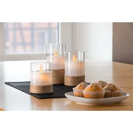 goobay LED-Echtwachs-Kerzen 3 St. weiß