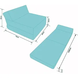 Natalia Spzoo Faltmatratze 160 x 60 x 12 cm weich Schaumstoff