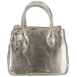 Hausfelder Manufaktur Handtasche Metallic Gold Damen 