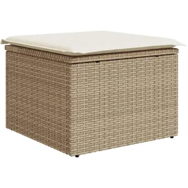 vidaXL Gartenhocker 55 x 55 x 37 cm beige 1 St.