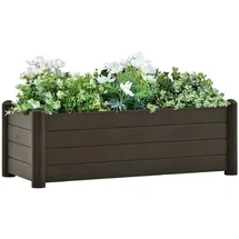 vidaXL Garten-Hochbeet PP 100 x 43 x 35 cm mokka