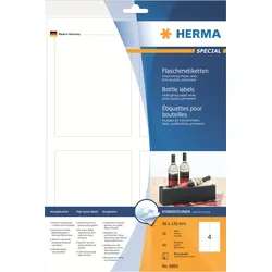 HERMA Special - Hochglänzend - selbstklebend - weiß - 90 x 120 mm 40 Etikett(en)