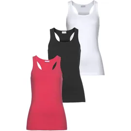 Eastwind Tanktop Packung, 3er-Pack, 3 Stk. Hüftlanger Schnitt im 3er-Pack, Gr. 40/42, schwarz, koralle, weiß, , 43061005-40