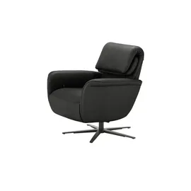 Hukla Relaxsessel Yuna Leder 78 x 88 x 82 cm Schwarz mit Relax-Funktion