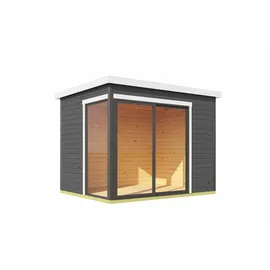 Nordic Holz Gartenhaus Austin 2,40 x 3,00 m Grau