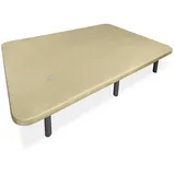 Somnia Descanso - Extra verstärkter 3D-Polsterfuß, hohe Stabilität mit 5 Querstangen und 6 Metallbeinen mit Gewinde von 27 cm, 90 x 190 cm, Beige