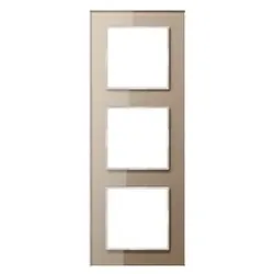 Jung AC583GLCH Glasrahmen 3fach, senkrechte und waagerechte Montage, Glas, A CREATION, champagner (Glas)