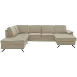 meinSofa Wohnlandschaft mit Sitz- und Rückenbezug aus Leder Kathi , beige